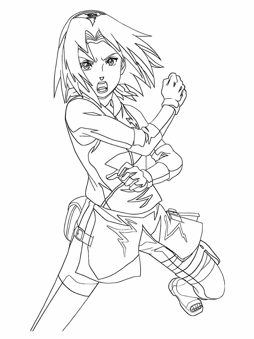 desenho da sakura para colorir