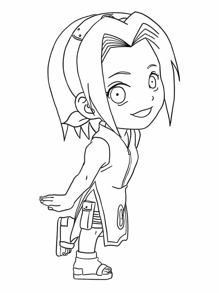 desenho sakura gibi para colorir