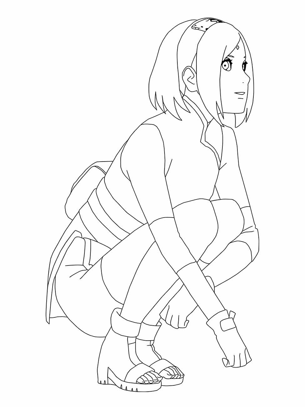 Desenho da sakura haruno para colorir