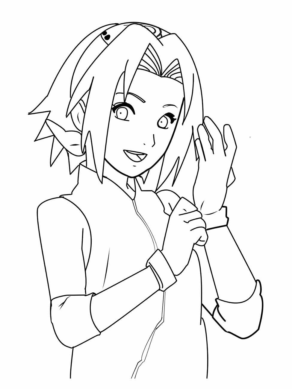 desenho para colorir sakura