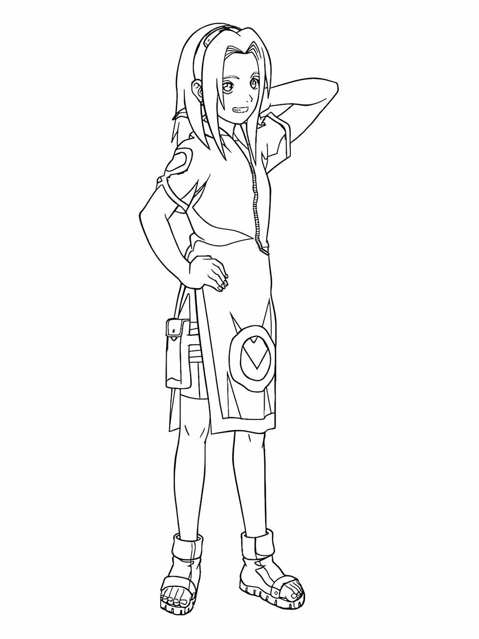 sakura desenho para colorir