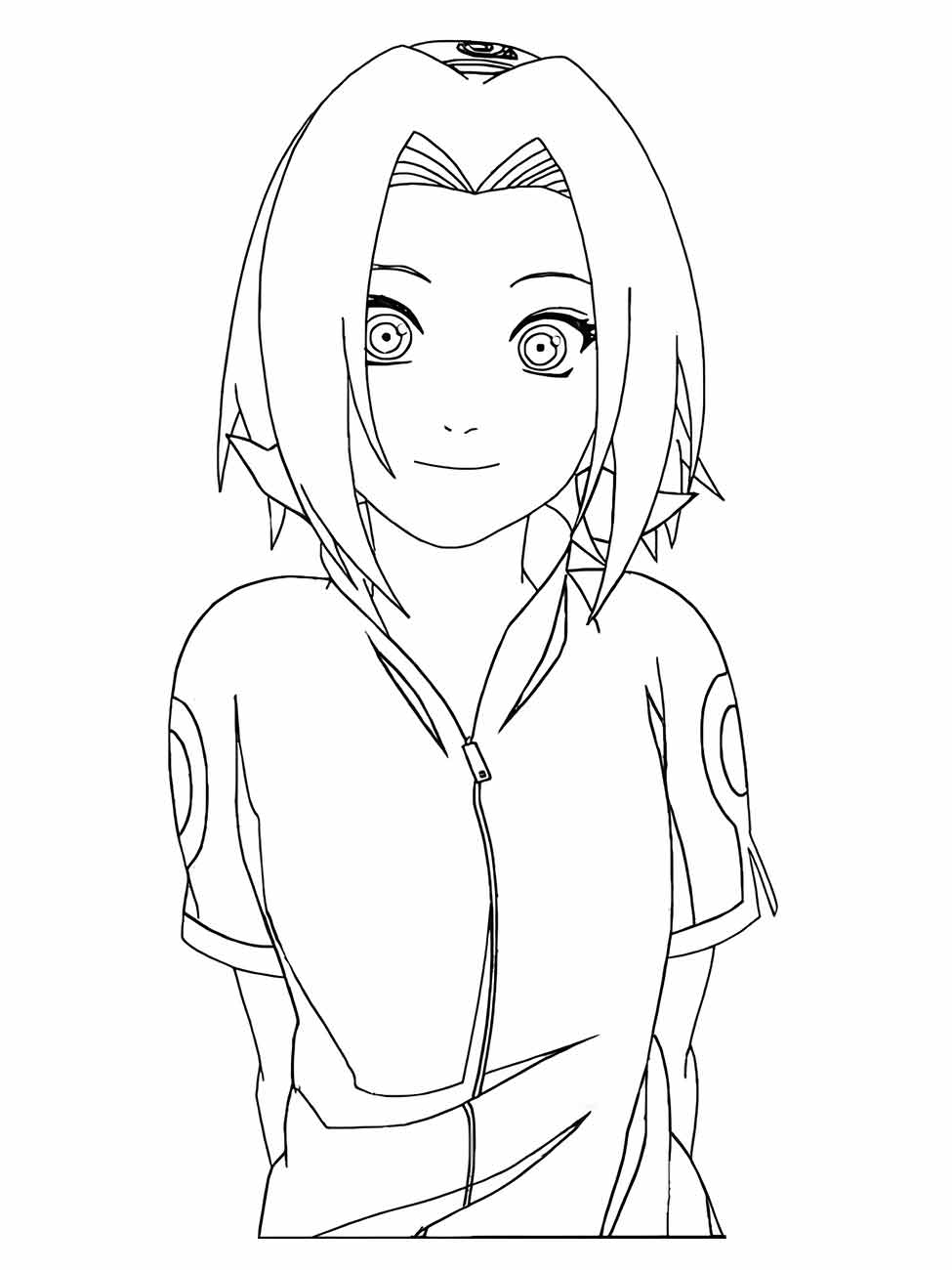 desenho sakura para colorir