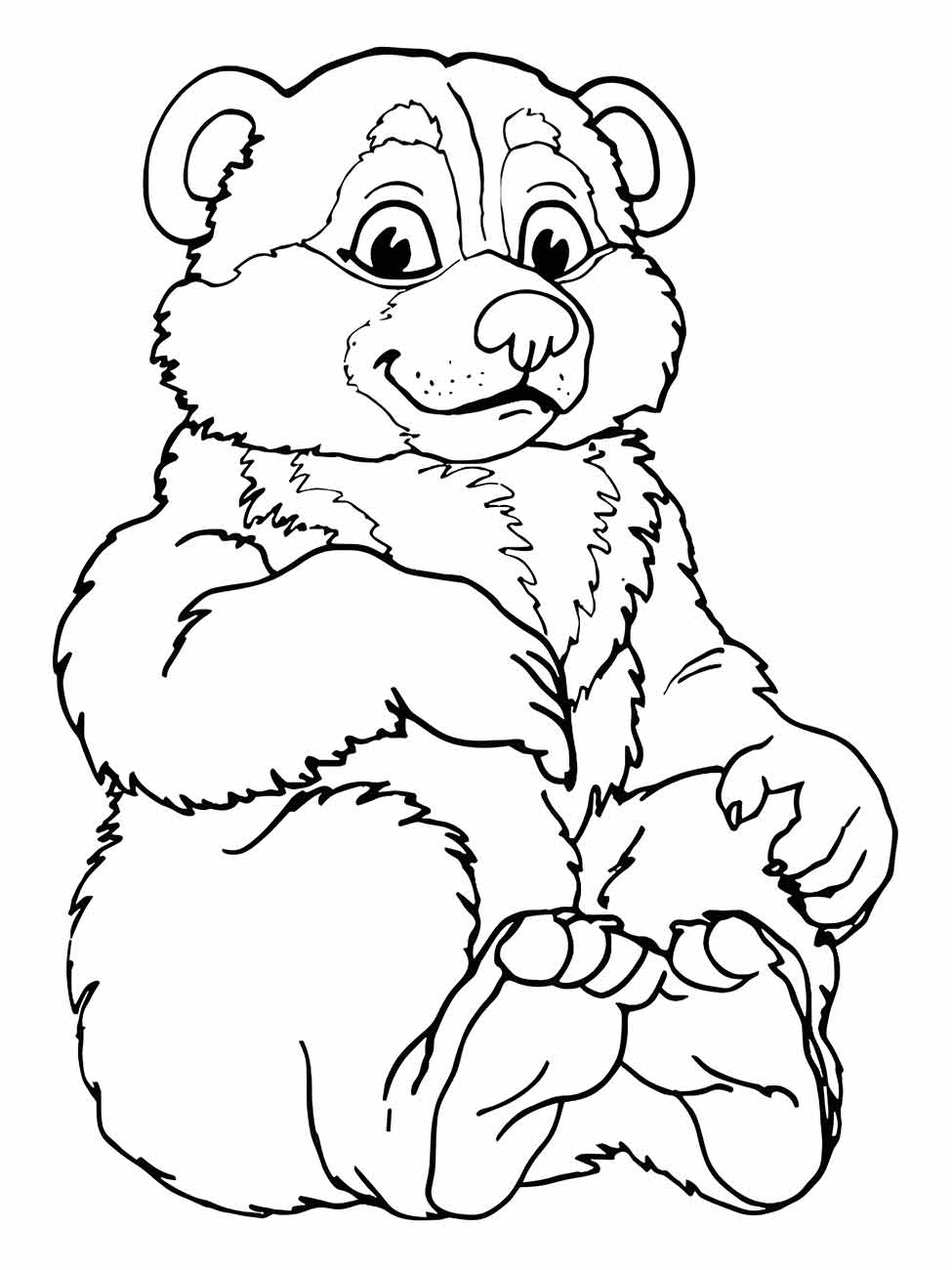 desenho para colorir urso