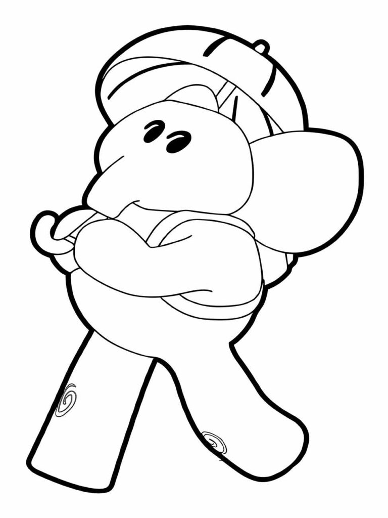 Desenhos para colorir de Elly do Pocoyo, prontos para serem impressos e pintados por crianças.