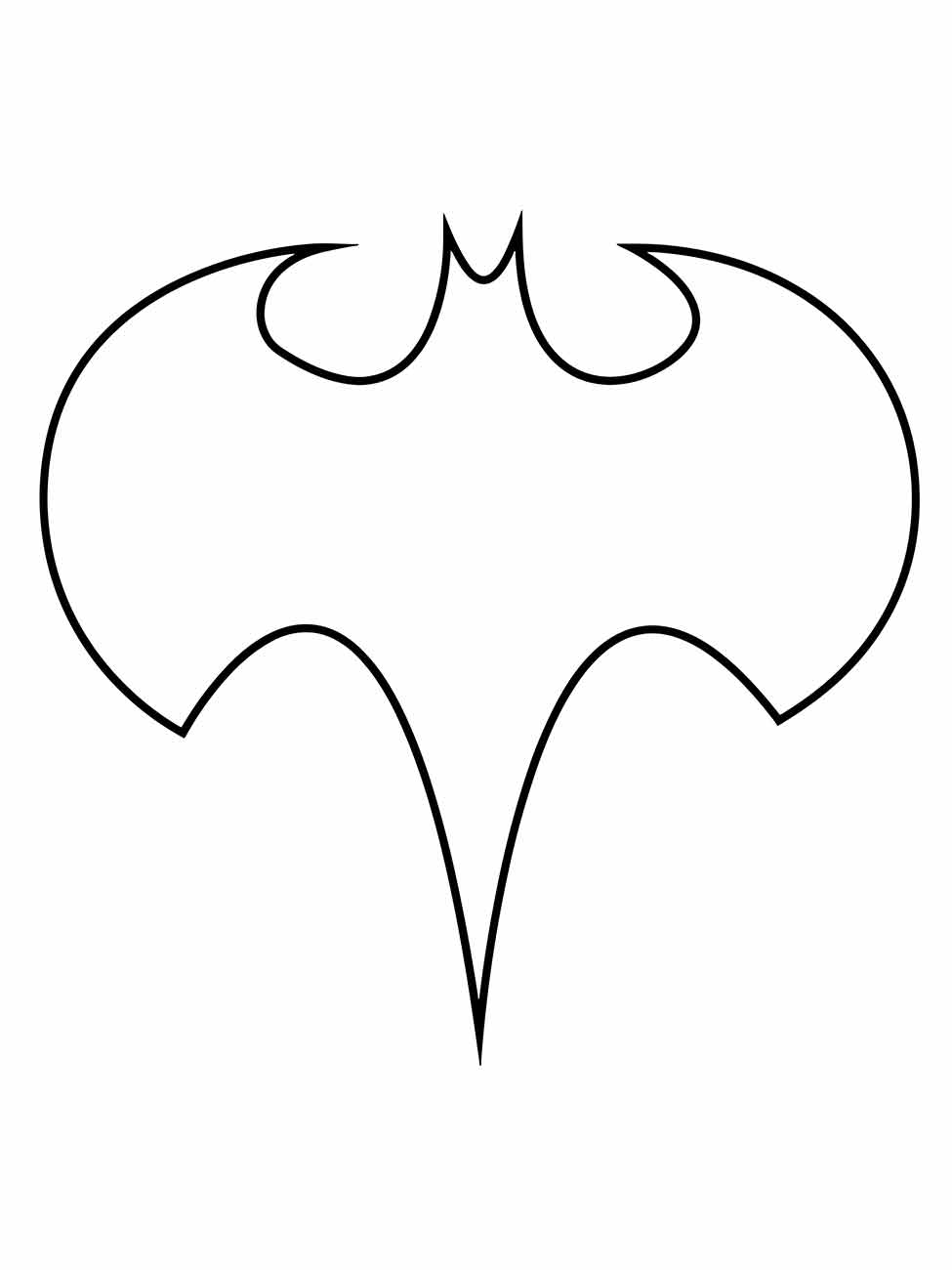 Desenho do símbolo do batman para colorir