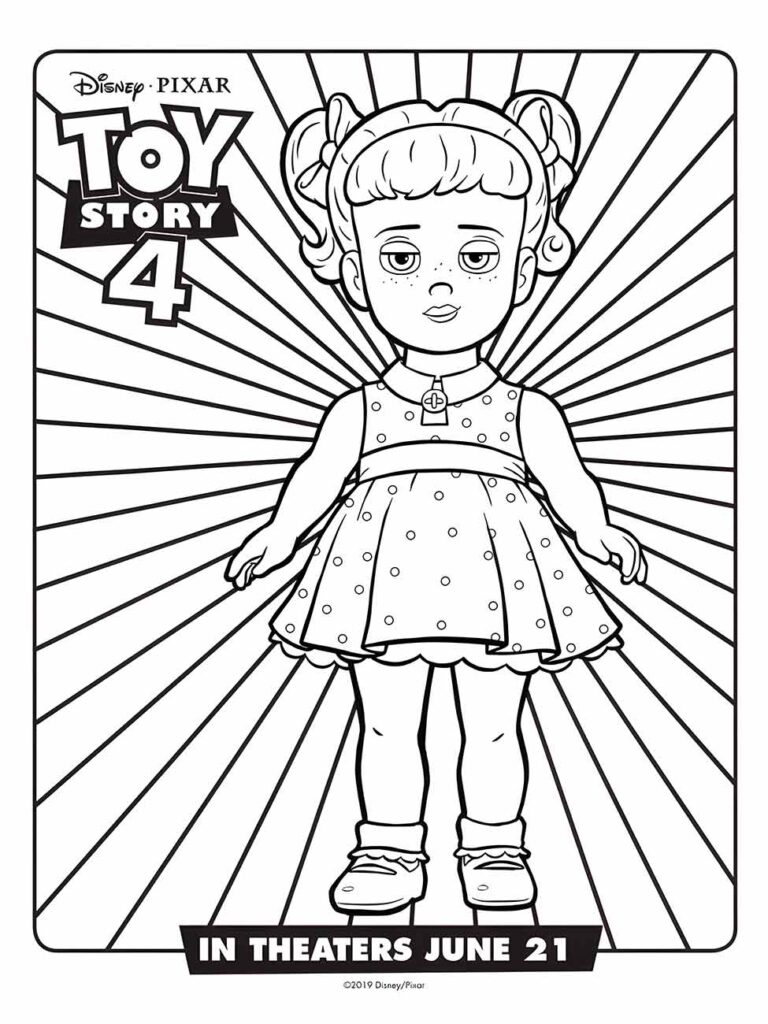 Desenho para colorir de Gabby Gabby, a boneca de porcelana do filme "Toy Story 4".