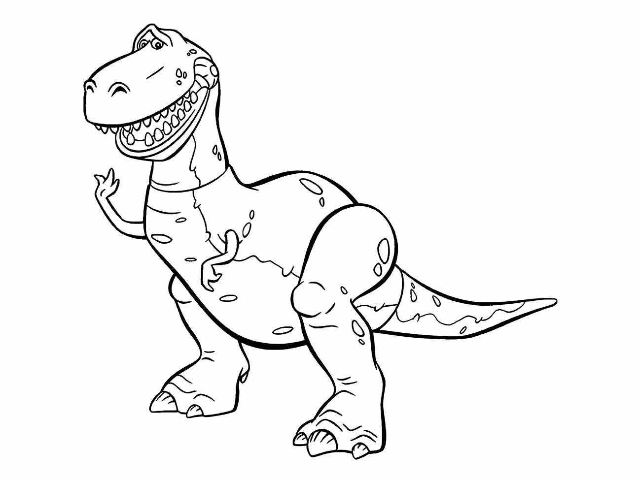 Desenho de rex dinossauro verde do Toy Story