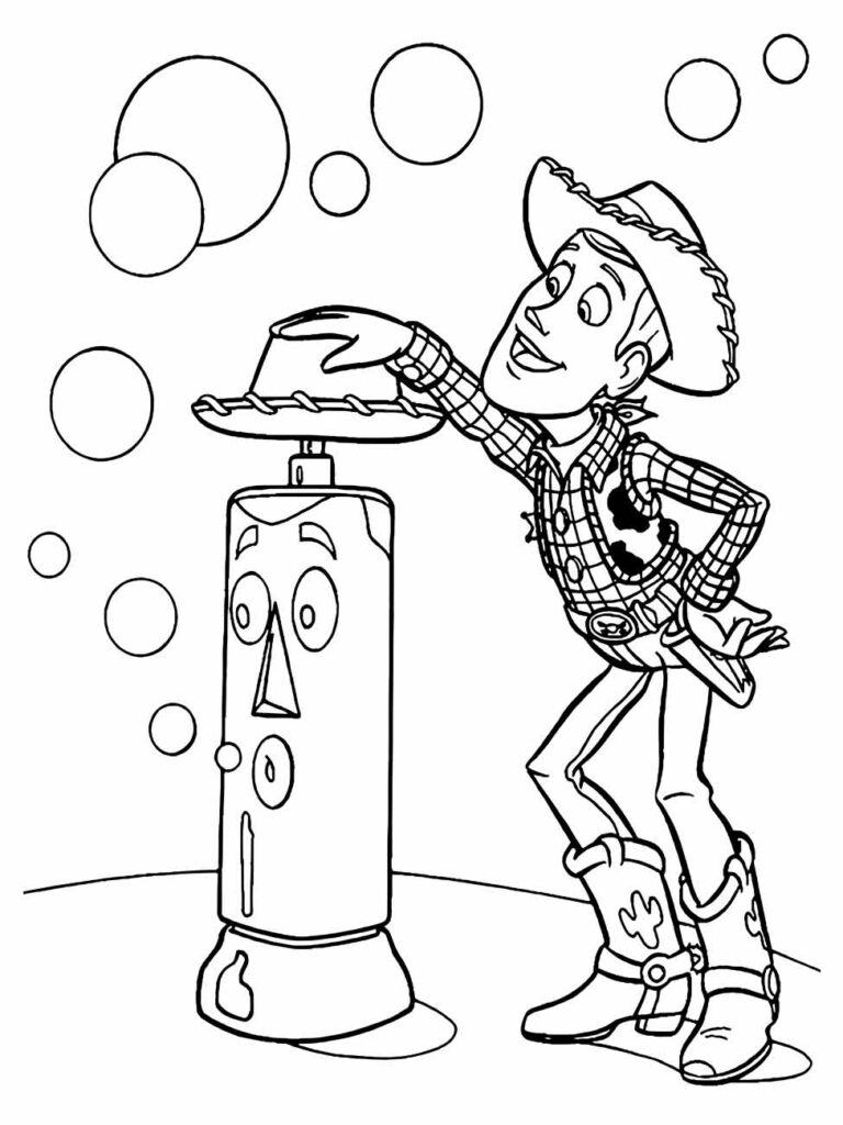 desenho para colorir de Xerife Woody do Toy Story