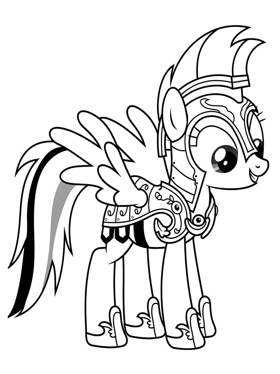 Desenho de My Little pony Rainbow Dash para colorir 