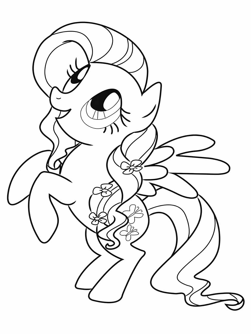 Desenho my little pony Fluttershy para colorir