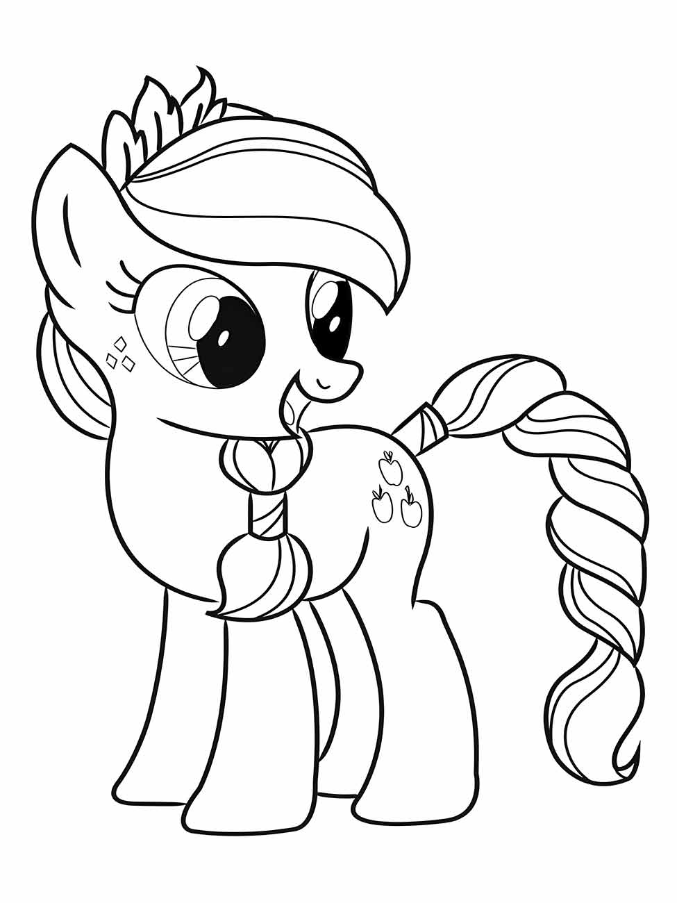 Desenho my little pony Applejack para colorir