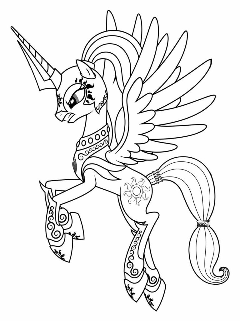 Desenho my little pony Princesa Celestia para colorir