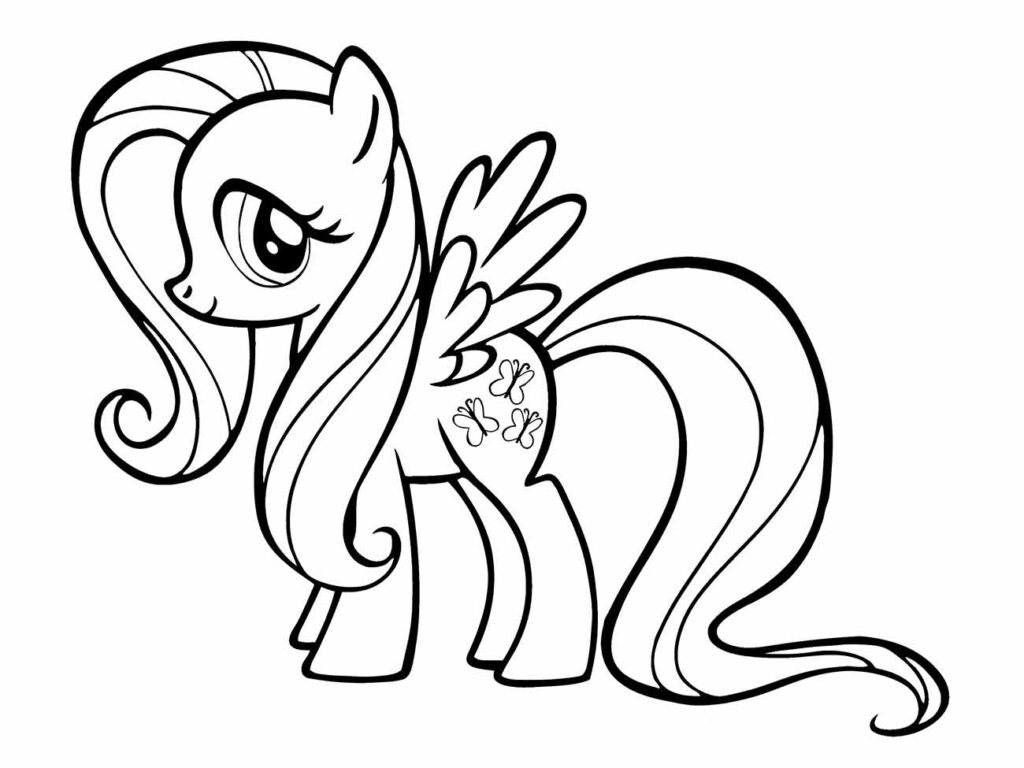 Desenho my little pony Fluttershy para colorir