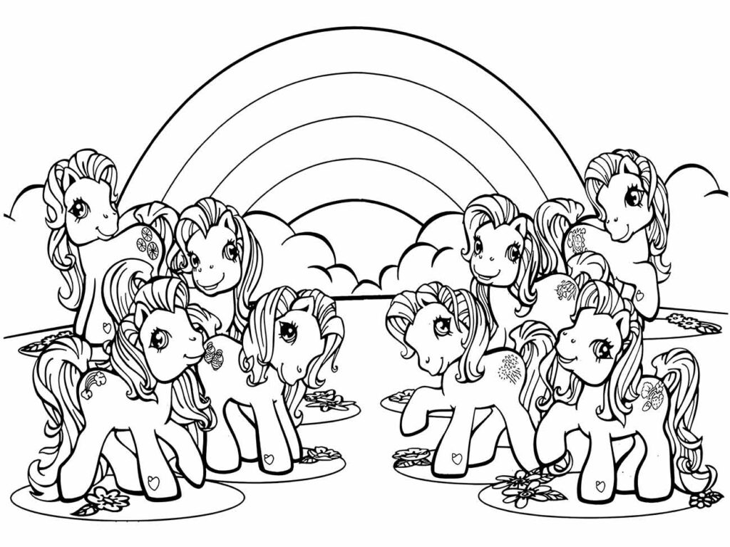 Desenho de my little pony para colorir e imprimir fácil