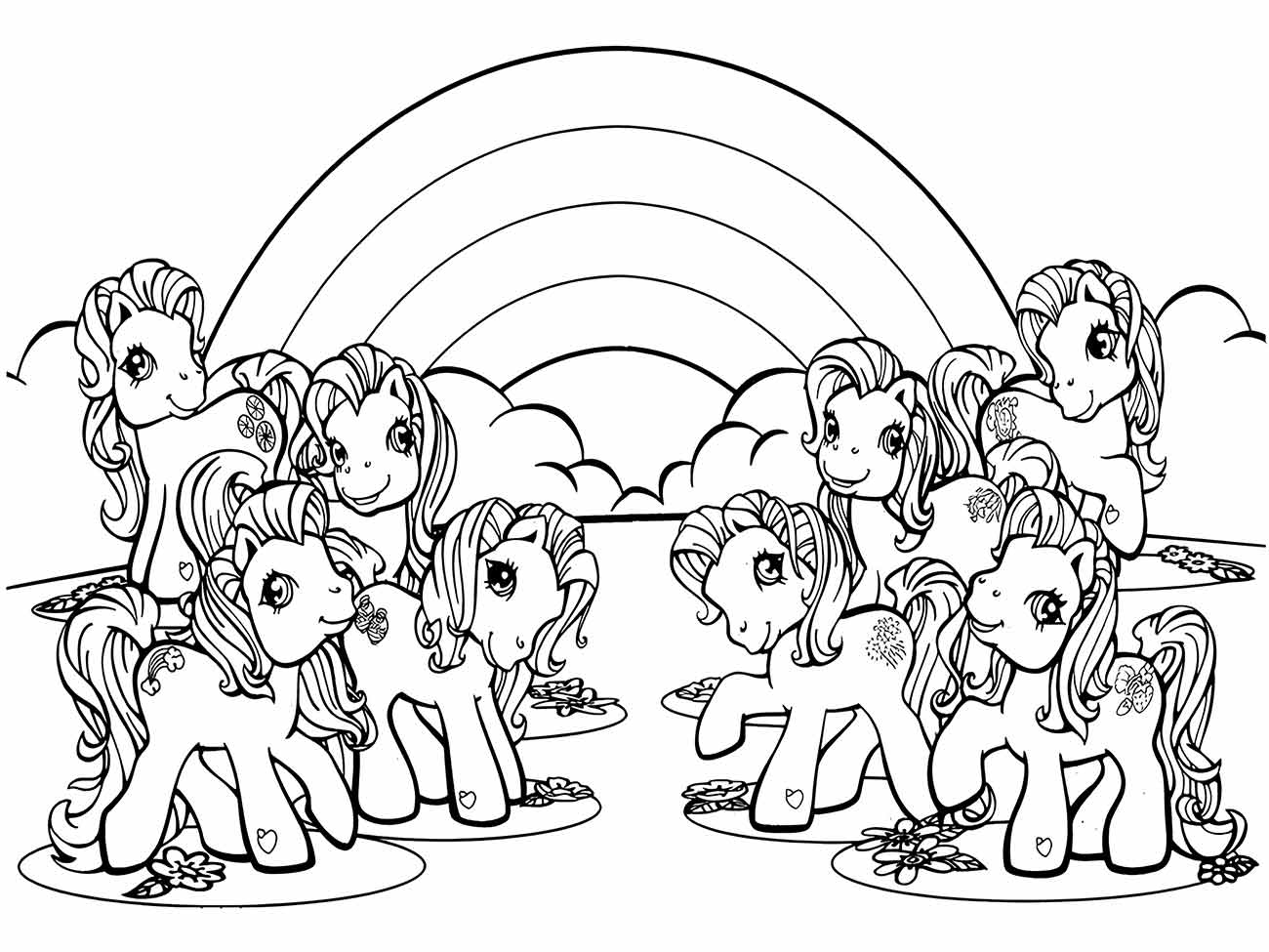 Desenho de my little pony para colorir e imprimir fácil