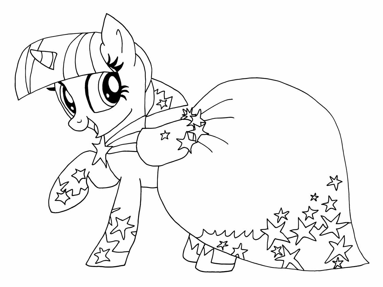 Desenho de my little pony Twilight Sparkle para colorir