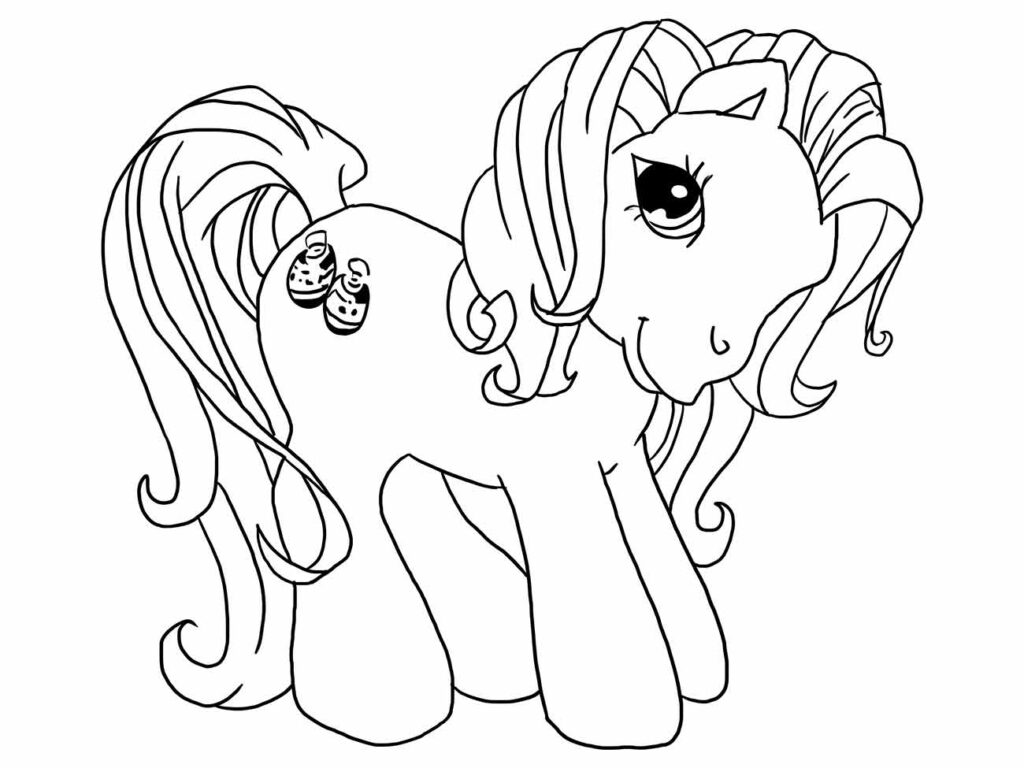 Desenho para colorir de My Little Pony de Applejack com um sorriso caloroso.