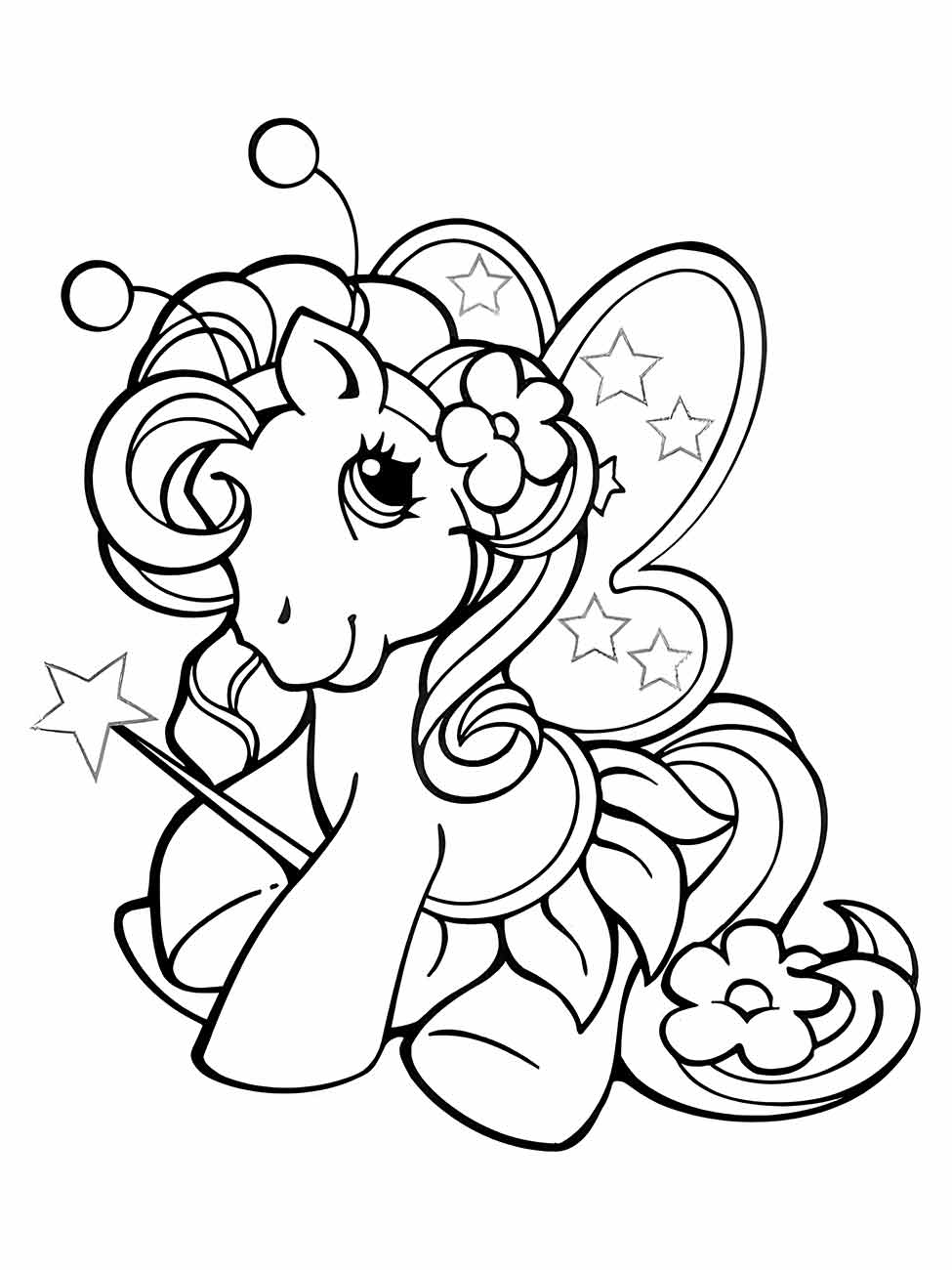 Desenho para colorir de uma princesa do My Little Pony.