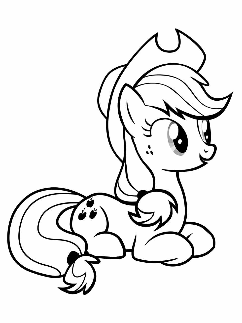 Desenho my little pony Applejack para colorir