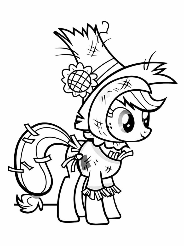 Desenho de Applejack, o espantalho, de My Little Pony para colorir.