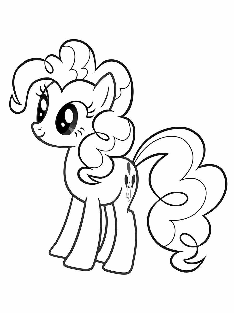 Desenho para colorir My Little Pony de Pinkie Pie.