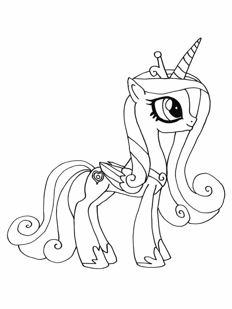 Desenho para colorir My Little Pony de Princesa Twilight Sparkle.