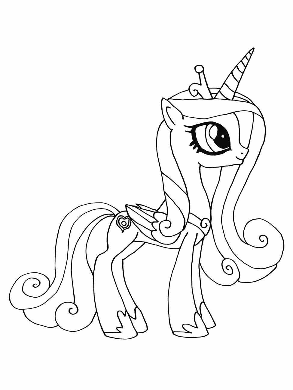 Desenho para colorir My Little Pony de Princesa Twilight Sparkle.