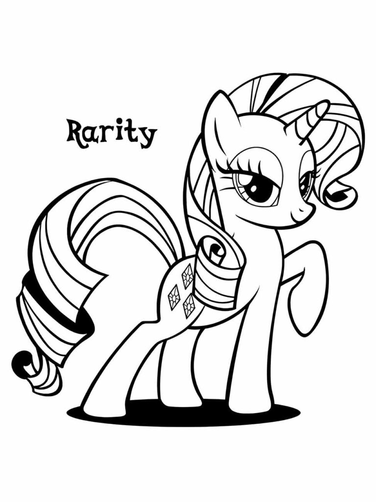 Desenho my little pony Rarity para colorir