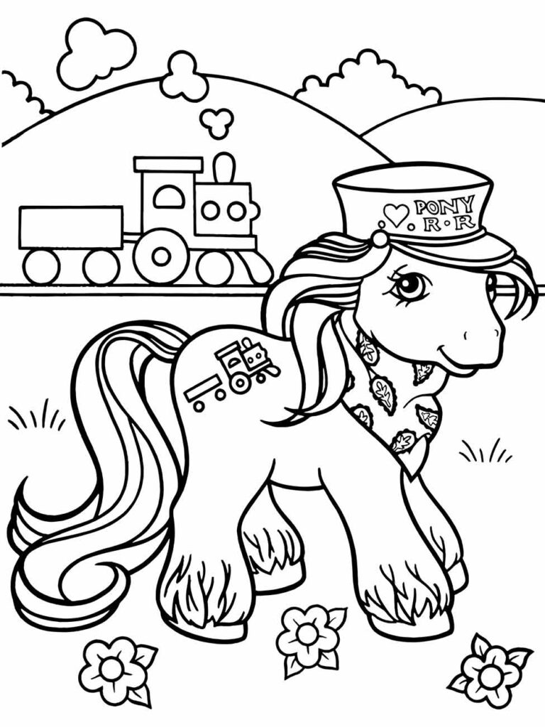 Desenho my little pony para imprimir e colorir