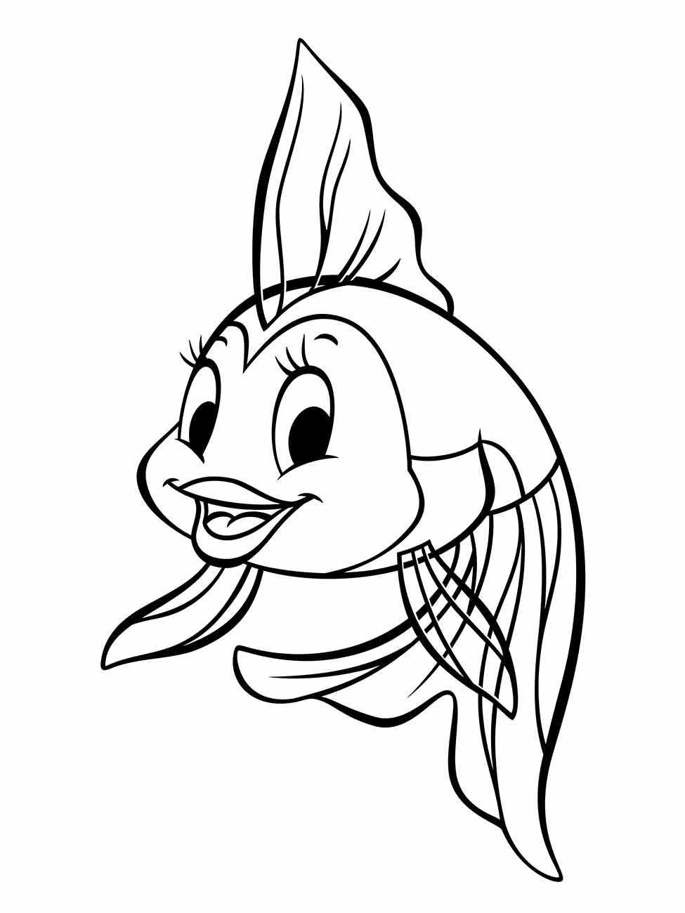 Desenho para colorir do peixe Cleo