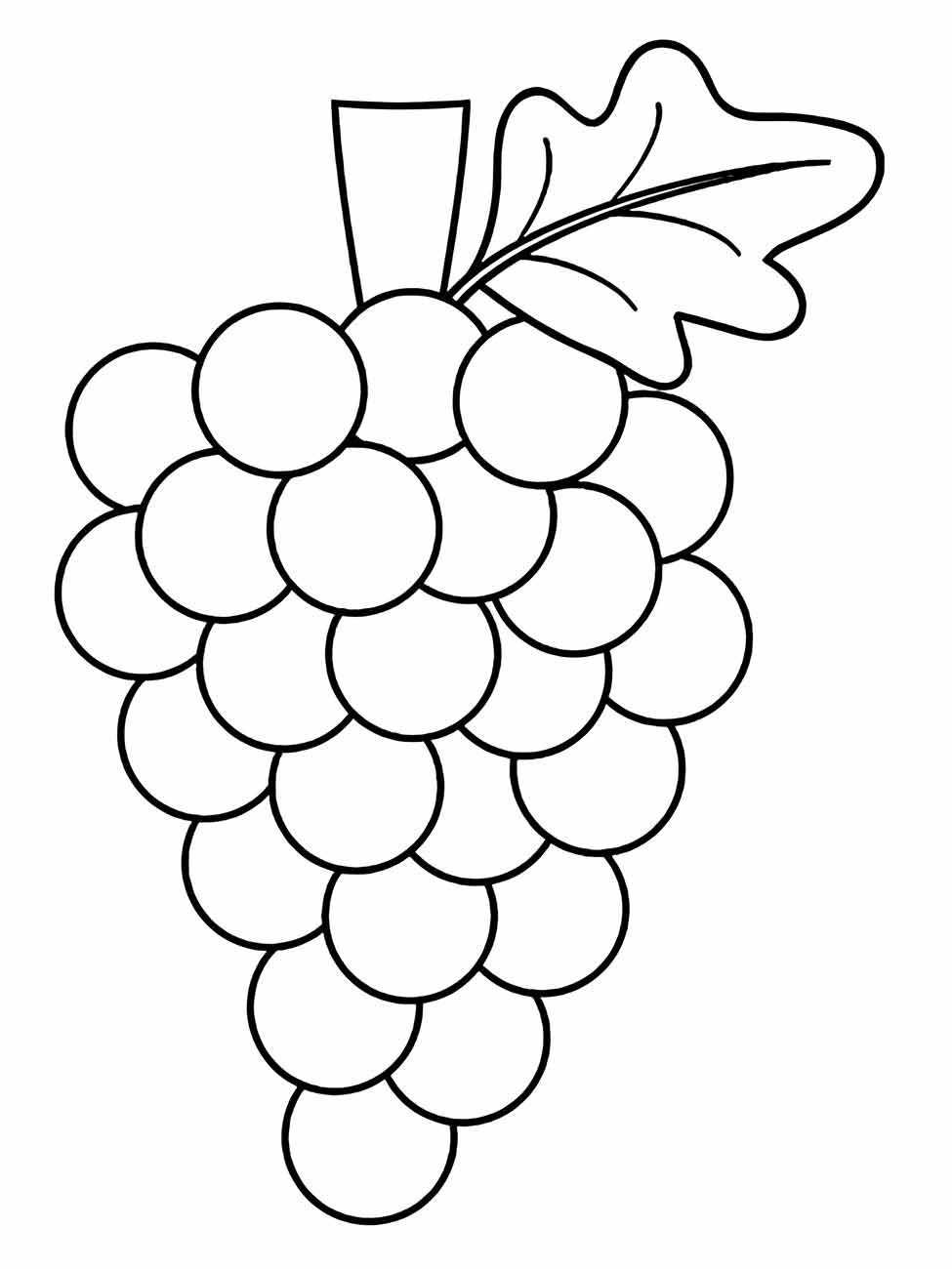 Imagem de uvas para colorir e imprimir