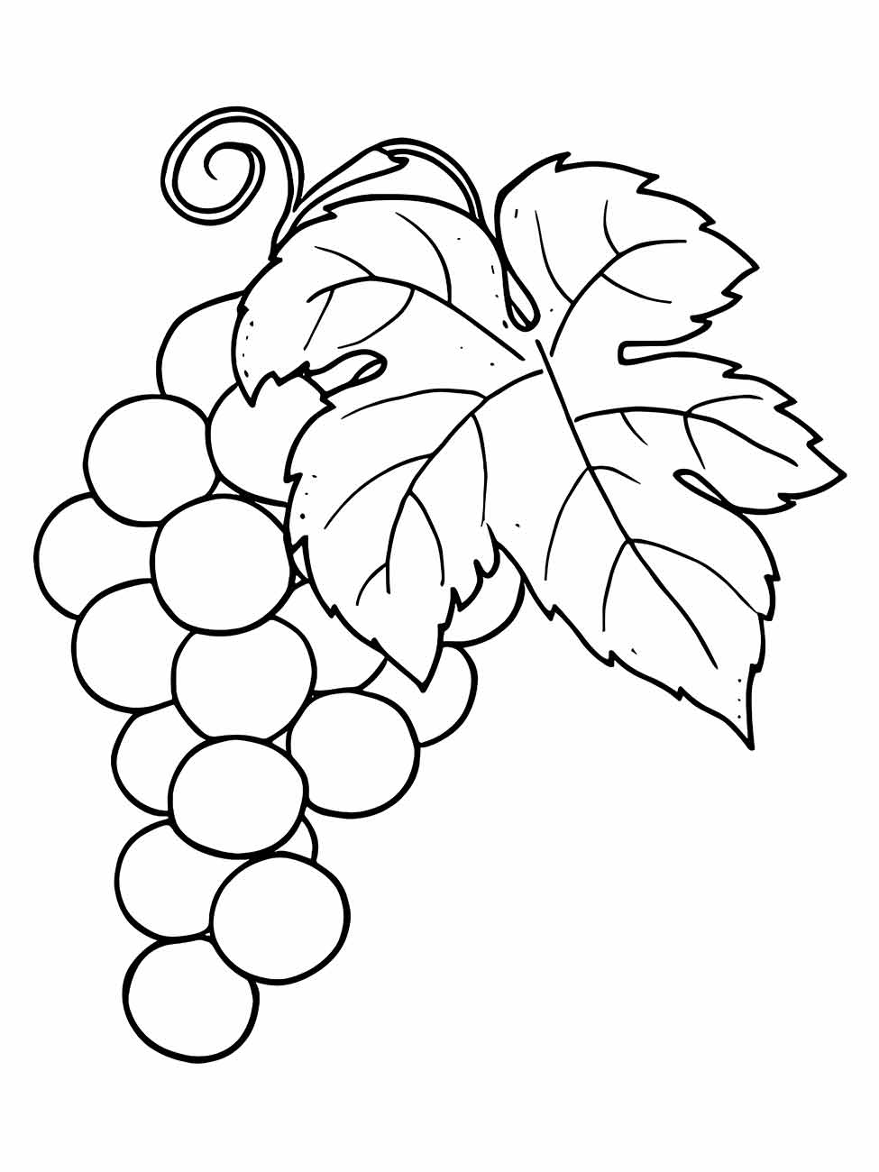 Uvas para colorir e imprimir