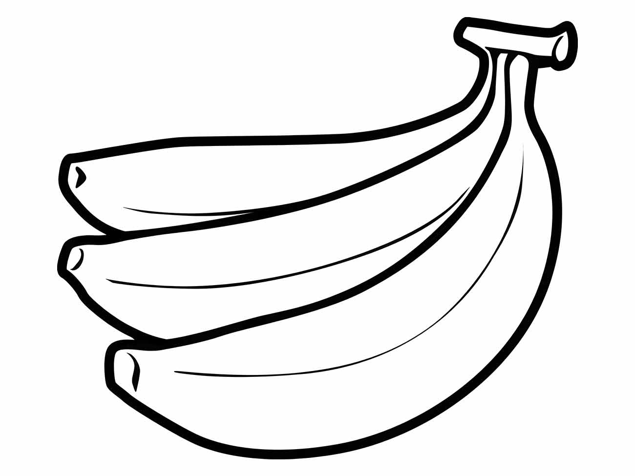 desenho para desenhar de bananas agrupadas em preto e branco.