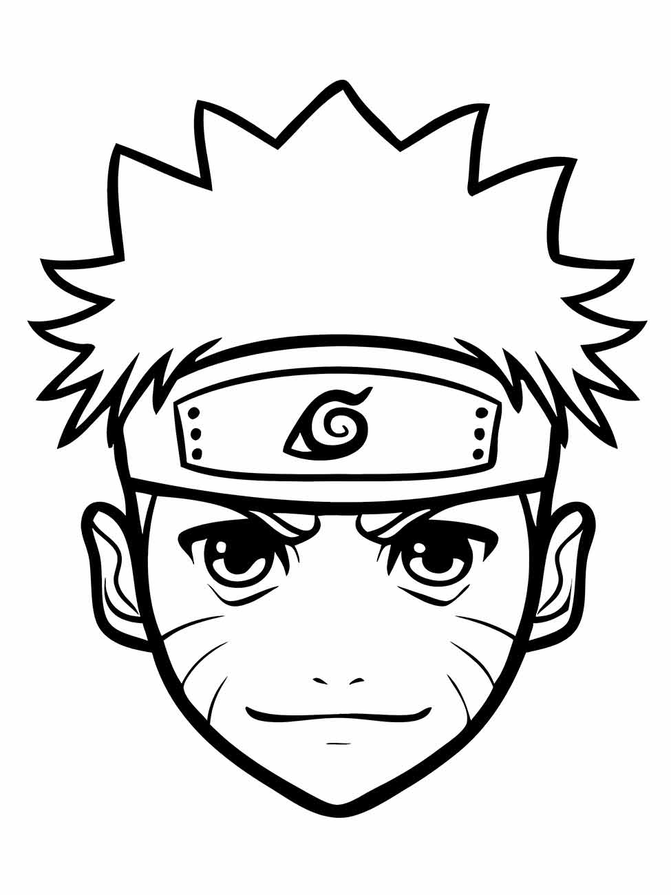 Desenho para desenhar do personagem Naruto Uzumaki de "Naruto".