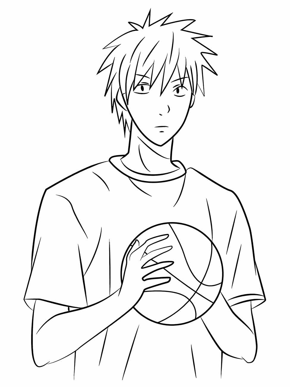 Desenho para desenhar do personagem Kuroko Tetsuya de "Kuroko no Basket".