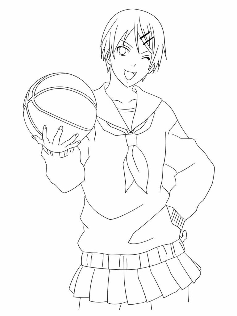 Desenho para desenhar do personagem Kagami Taiga de "Kuroko no Basket