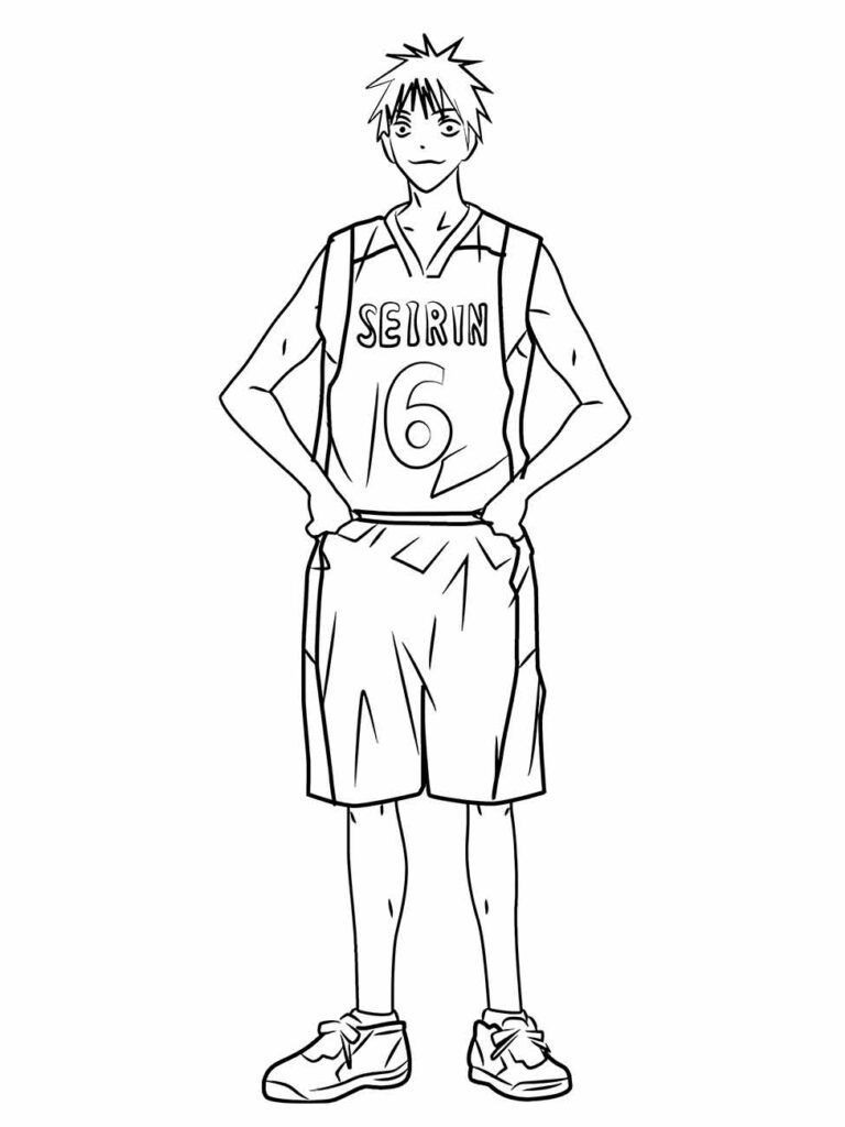 Desenho para desenhar de um jogador da Seirin, de "Kuroko no Basket".