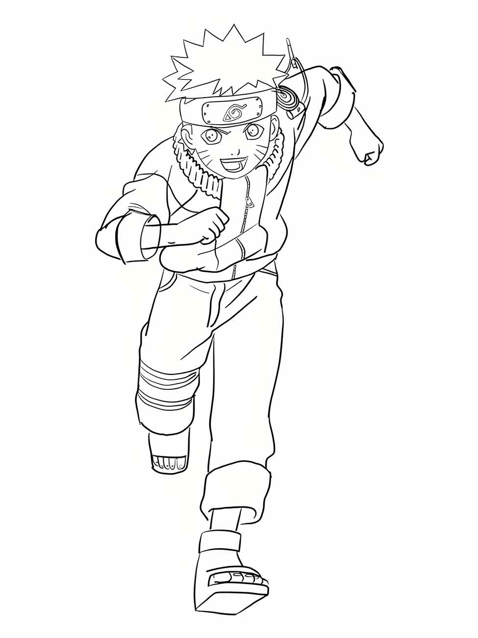 Desenho para desenhar do personagem Kakashi Hatake de "Naruto".