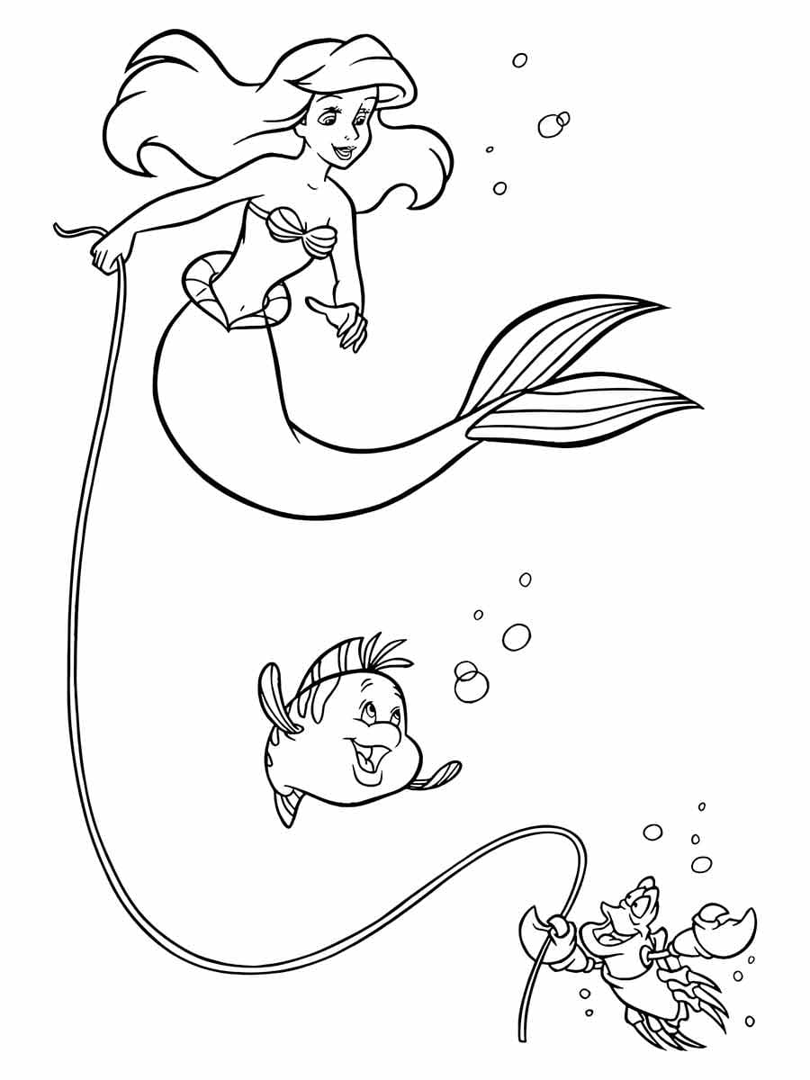 Ariel Coloring Page