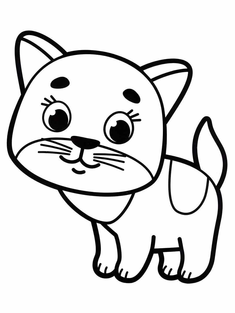 Baby Cat Coloring Page