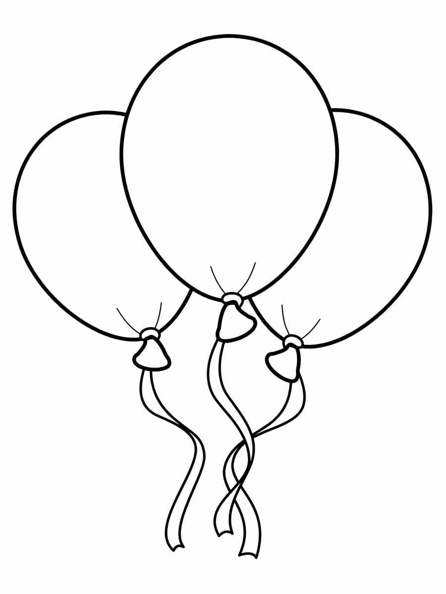 Birthday Balloons Coloring Page