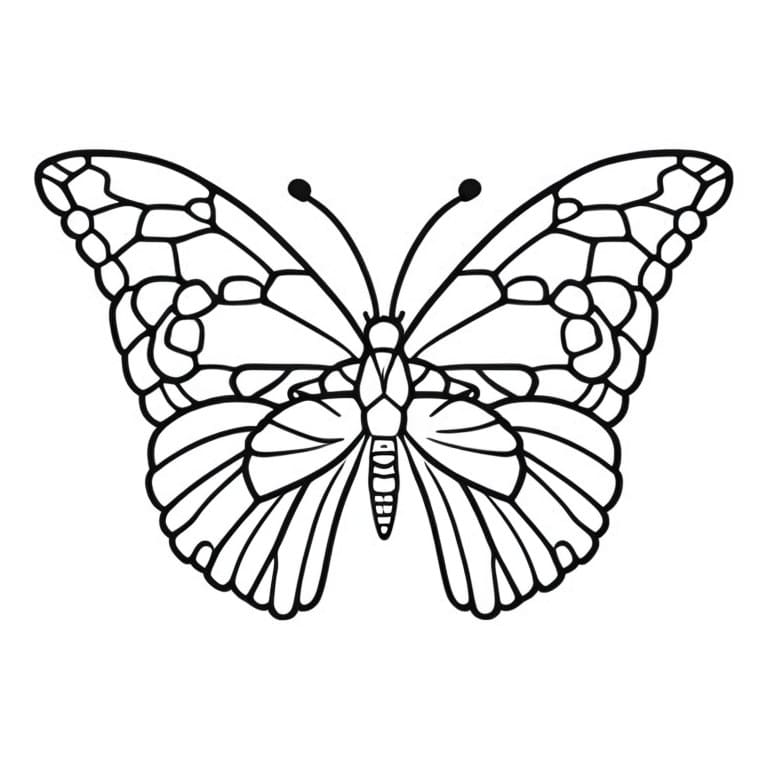 Image of a Shiny butterfly to be colored or painted