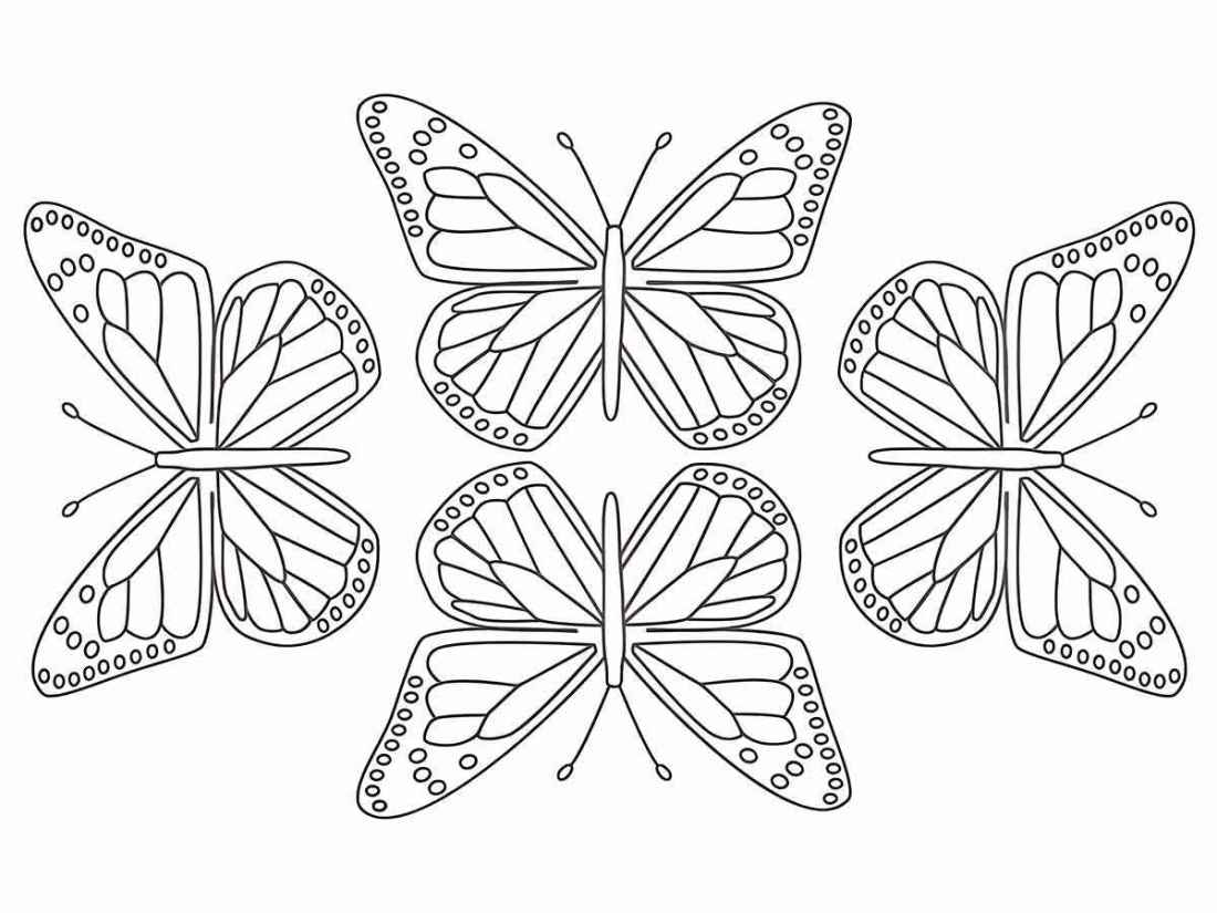 Butterfly coloring drawings 37