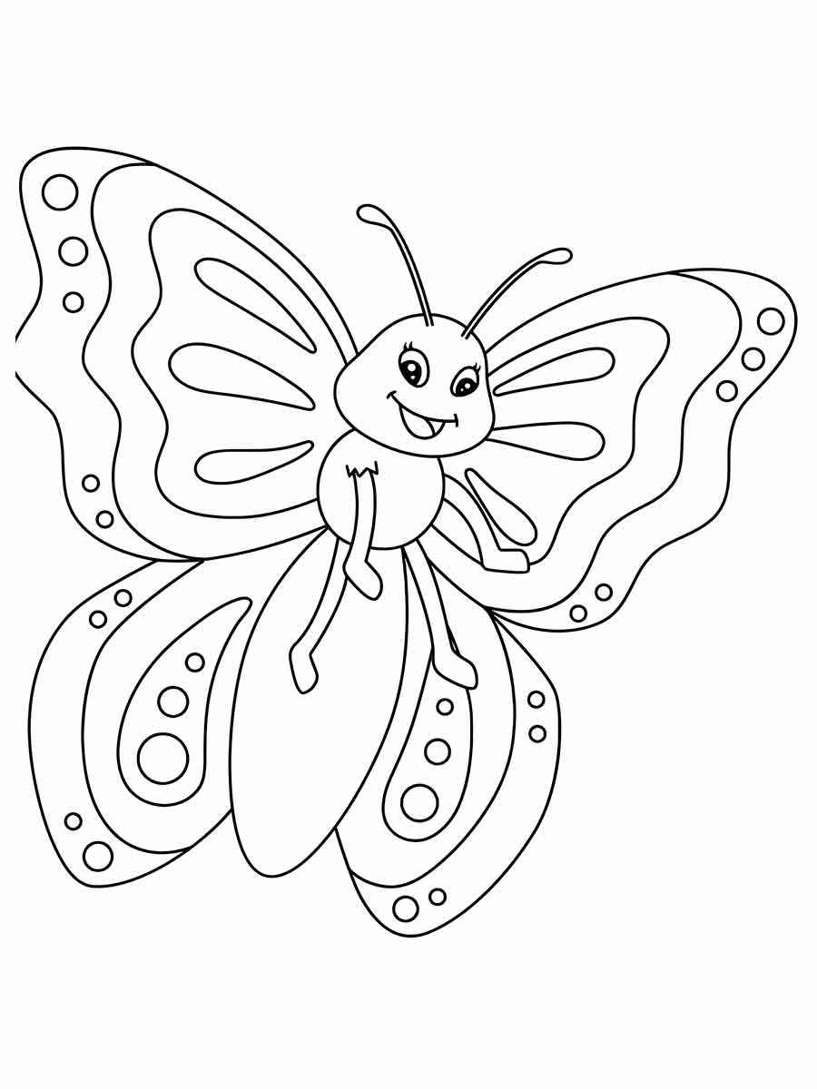 Butterfly coloring drawing 51