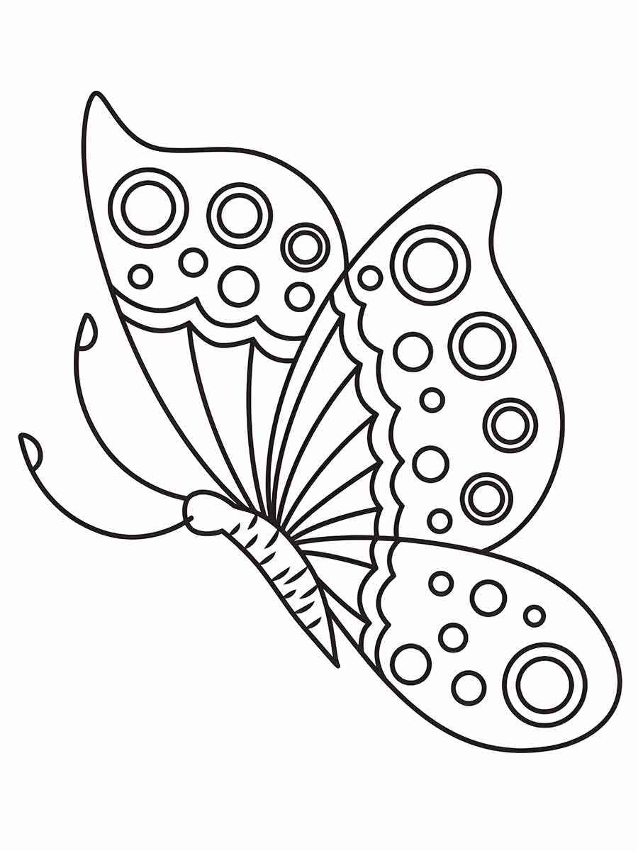 Butterfly coloring drawing 53