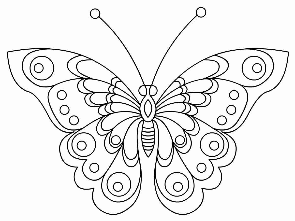 butterfly coloring drawing 58