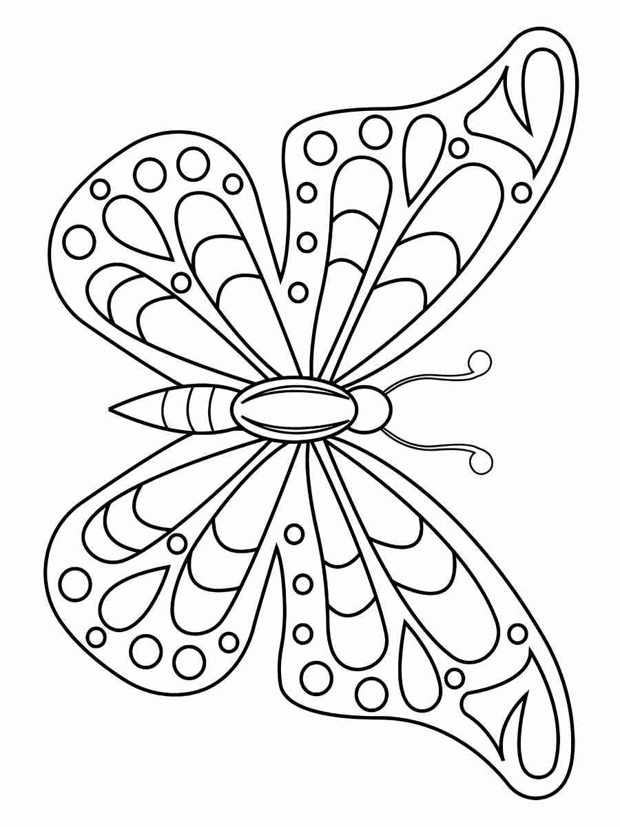 Butterfly coloring drawing 59