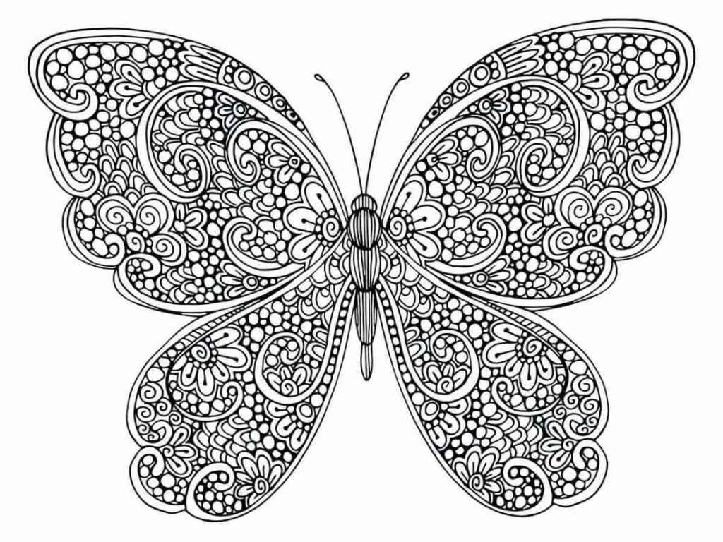 Butterfly coloring for adults