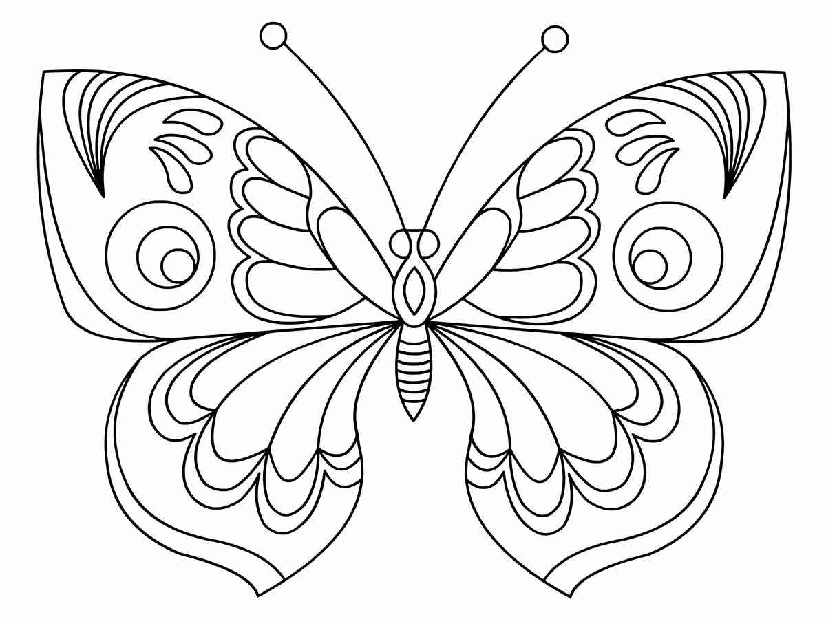 Easy butterfly coloring