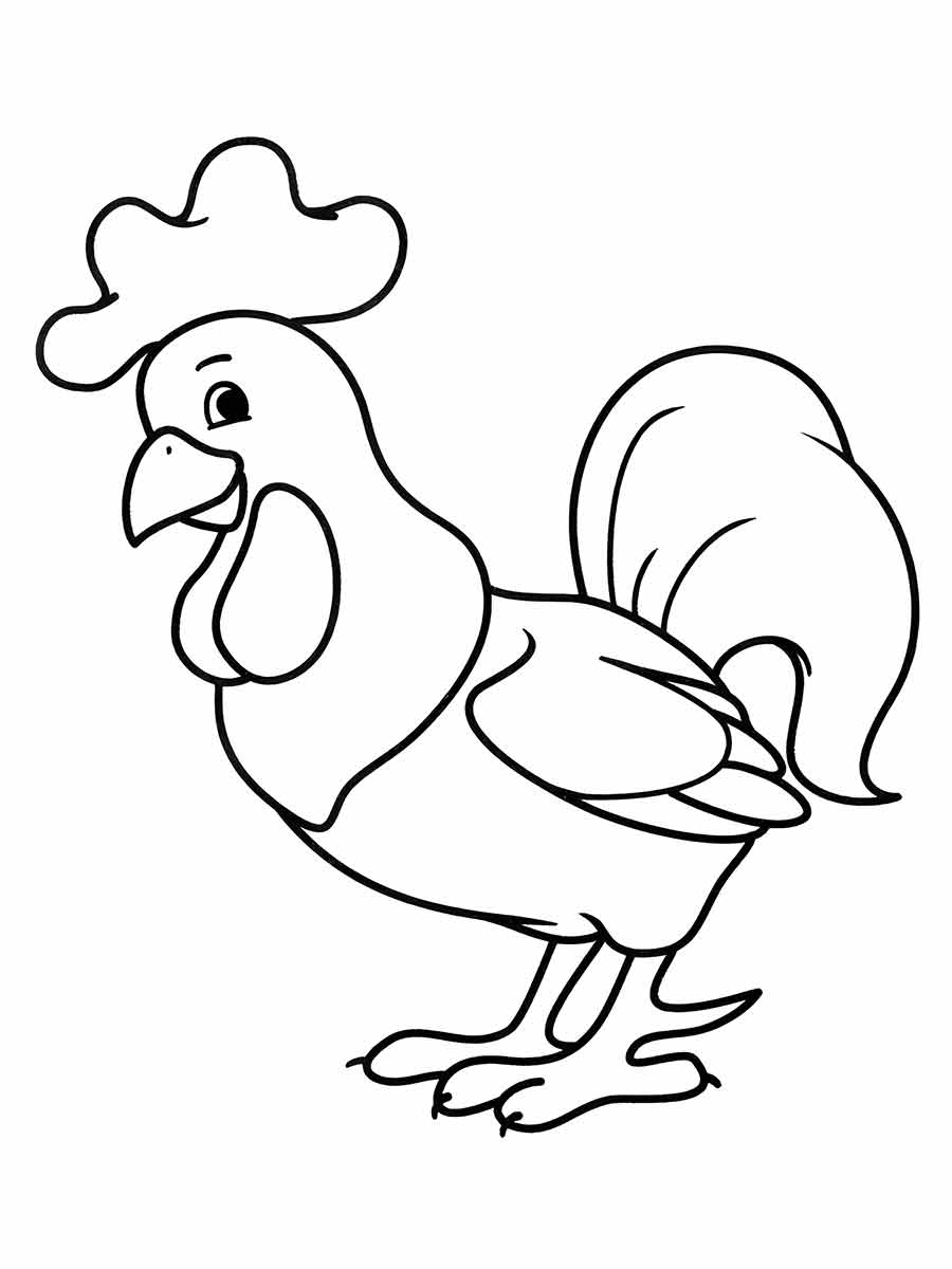 Chicken Coloring Page